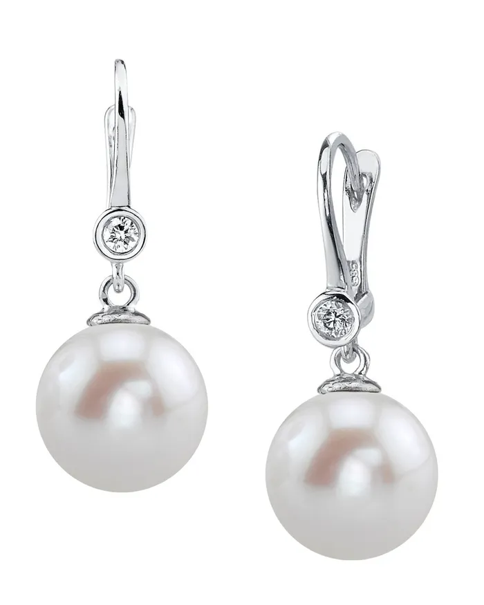 Earrings spt Freshwater Pearl Diamond Michelle Earrings Various Colors