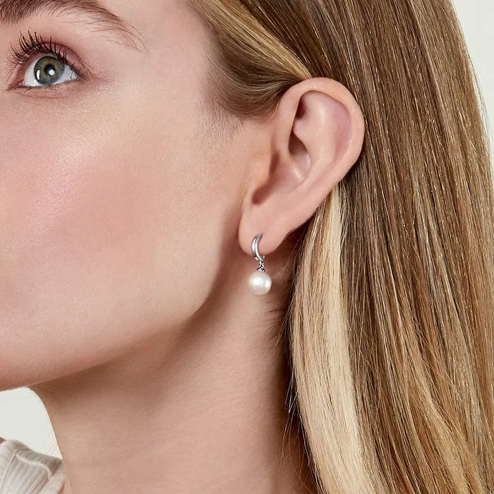 Earrings spt Japanese Akoya White Sally Earrings
