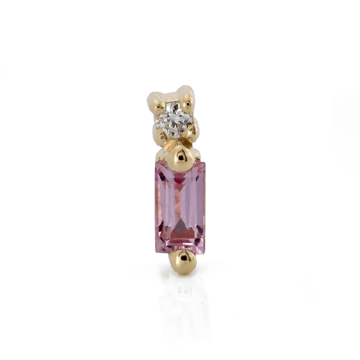 Earrings Suzanne Kalan Shooting Baguette Gemstone Pink Sapphire