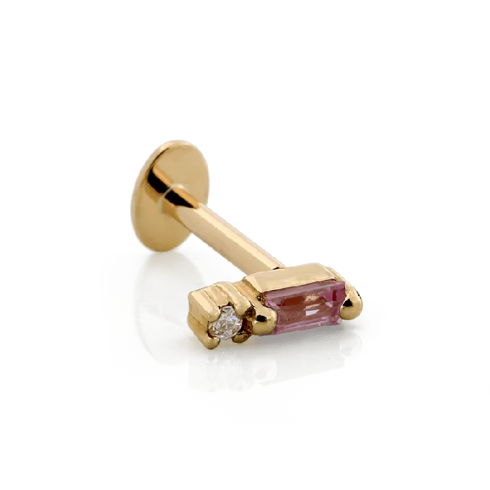 Earrings Suzanne Kalan Shooting Baguette Gemstone Pink Sapphire