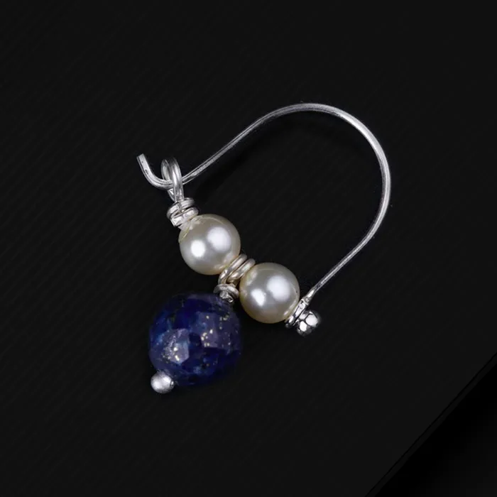Earrings TRIBAL ORNAMENTS 925 sterling silver handmade hoops earring gorgeous hanging pearls drops hoops earring jewelry s921 Earrings TRIBAL ORNAMENTS 925 sterling silver handmade hoops earring gorgeous hanging pearls drops hoops earring jewelry s921
