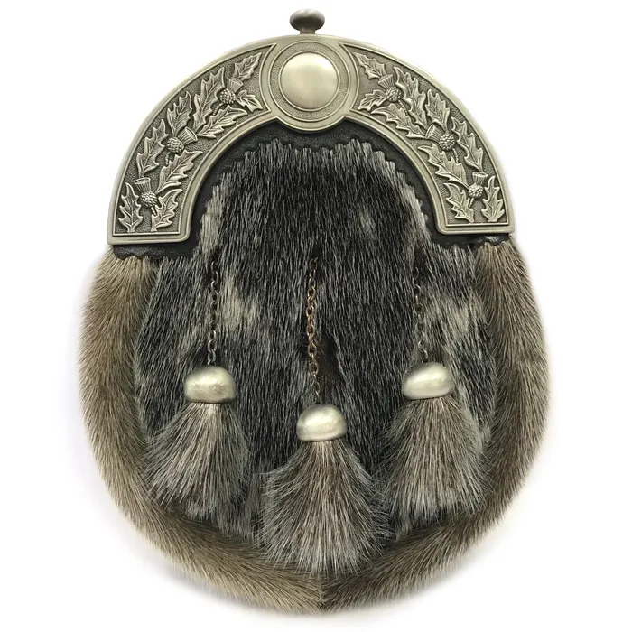 Earrings William E Scott Thistle Cantle Seal Skin Full Dress Sporran