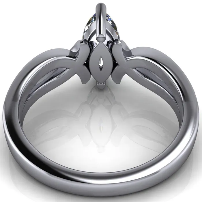 Eden Marquise Center Stone Diamond Channel Split Shank Ring Fire Brilliance Rings