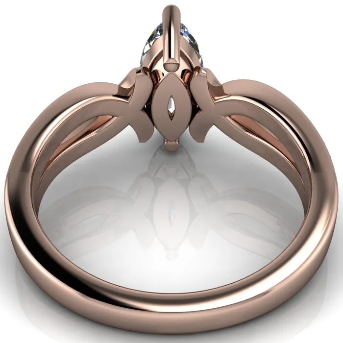 Eden Marquise Center Stone Diamond Channel Split Shank Ring Fire Brilliance Rings