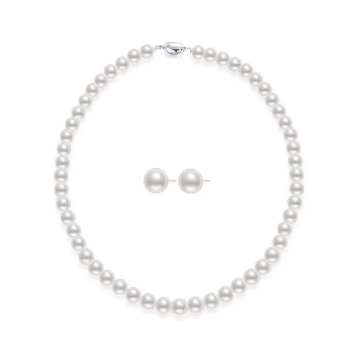 Elegant Freshwater Pearl Set WS00022 Pearly Lustre Earrings