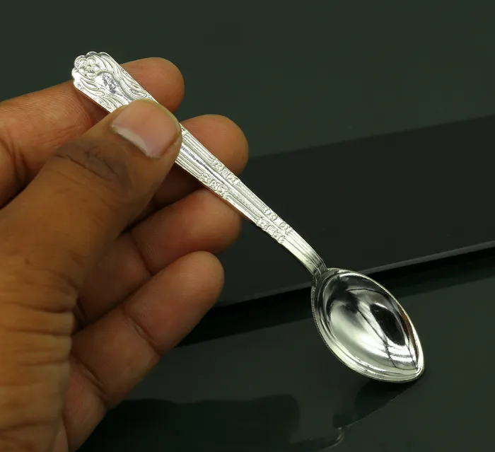 fabulous sterling silver handmade solid silver42 spoon kitchen utensils vessels silver has antibacterial properties stay healthy sv61 TRIBAL ORNAMENTS Rings