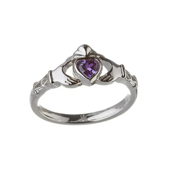 February Birthstone Claddagh Ring Boru Rings