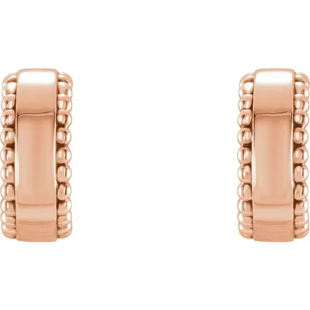 Fire Brilliance Earrings Beaded Detail Huggies Hoop Earrings