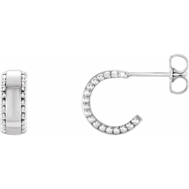 Fire Brilliance Earrings Beaded Detail Huggies Hoop Earrings