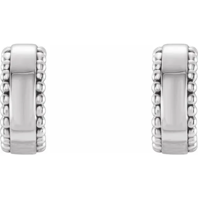 Fire Brilliance Earrings Beaded Detail Huggies Hoop Earrings