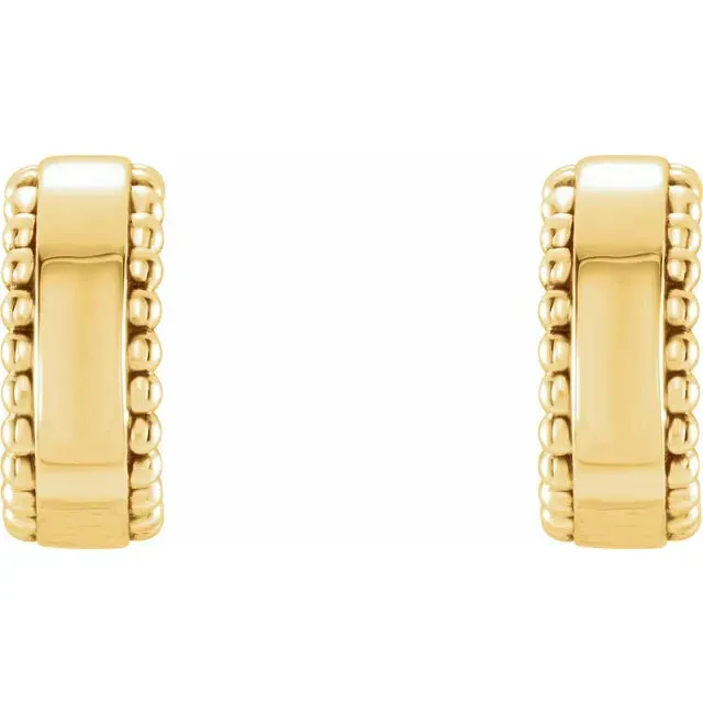Fire Brilliance Earrings Beaded Detail Huggies Hoop Earrings