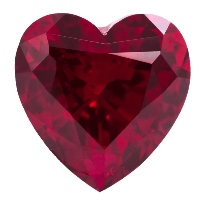 Fire Brilliance Necklaces Heart FAB LabGrown Ruby Gems