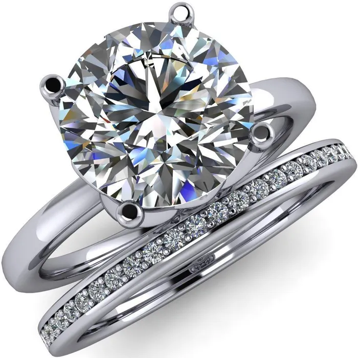 Fire Brilliance Rings Euphori Round Center Stone Rose Basket Ring