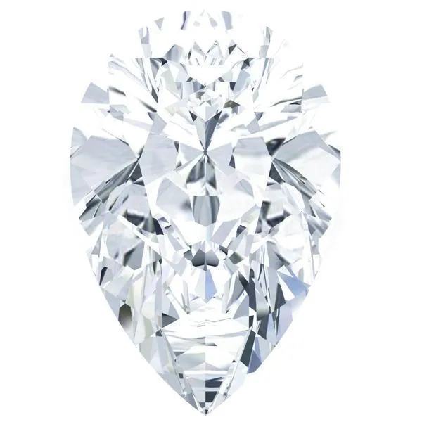 FIRE BRILLIANCE Rings FAB Moissanite Pear Cut