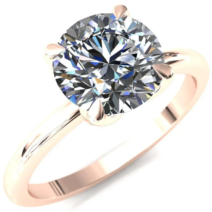 Fire Brilliance Rings Felicity Round LabGrown Diamond Center Stone 4 Claw Prong Petal Basket Engagement Ring Fire Brilliance Rings Felicity Round LabGrown Diamond Center Stone 4 Claw Prong Petal Basket Engagement Ring