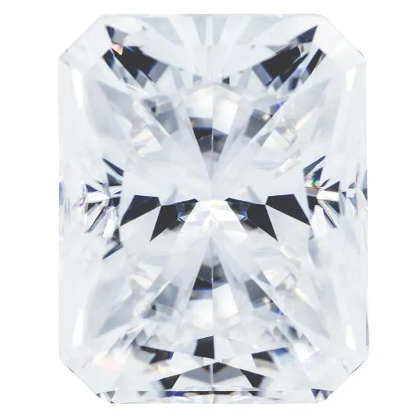 FIRE BRILLIANCE Rings First Crush Moissanite Crushed Ice Radiant Cut