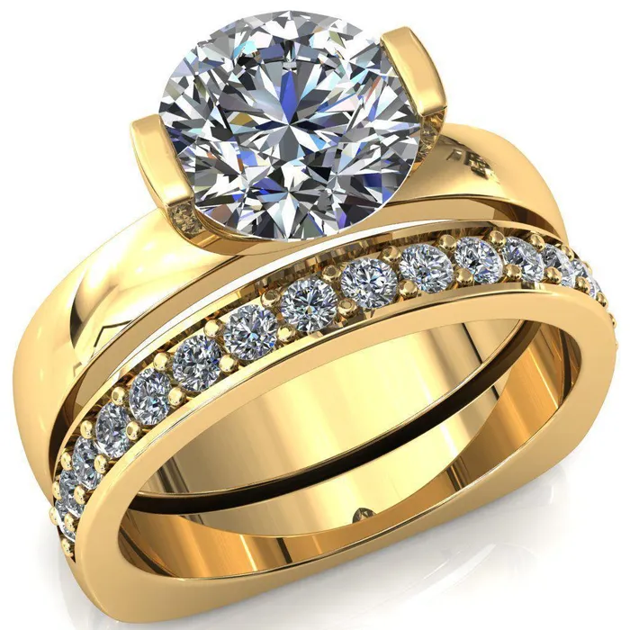 Fire Brilliance Rings Maia Round Center Stone U Gallery Half Bezel Set Euro Shank Solitaire Ring Fire Brilliance Rings Maia Round Center Stone U Gallery Half Bezel Set Euro Shank Solitaire Ring
