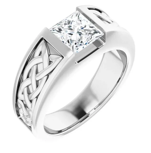 Fire Brilliance Rings Matthew PrincessSquare Moissanite Design Channel Ring Fire Brilliance Rings Matthew PrincessSquare Moissanite Design Channel Ring