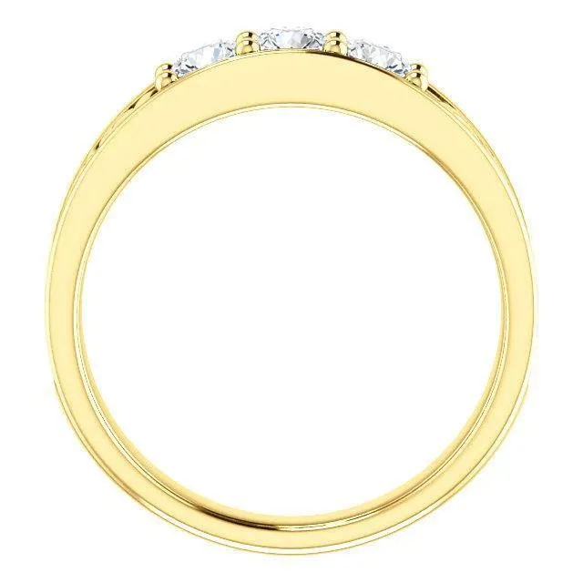 Fire Brilliance Rings Matthew Round 3 Stone Wedding Vintage Ring
