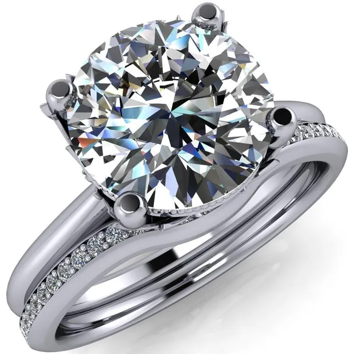 Fire Brilliance Rings Natasha Round Center Stone Phoenix Wings of Fire Basket Ring Fire Brilliance Rings Natasha Round Center Stone Phoenix Wings of Fire Basket Ring