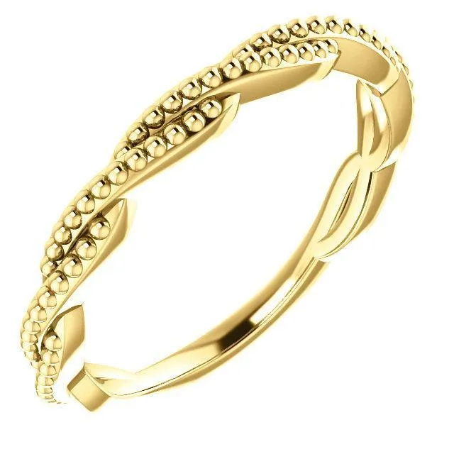 Fire Brilliance Rings Primrose Infinity Beaded Stackable Band