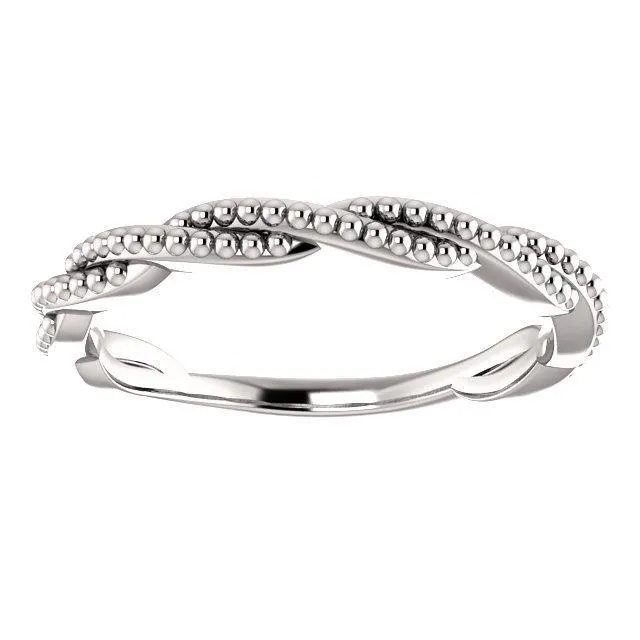 Fire Brilliance Rings Primrose Infinity Beaded Stackable Band