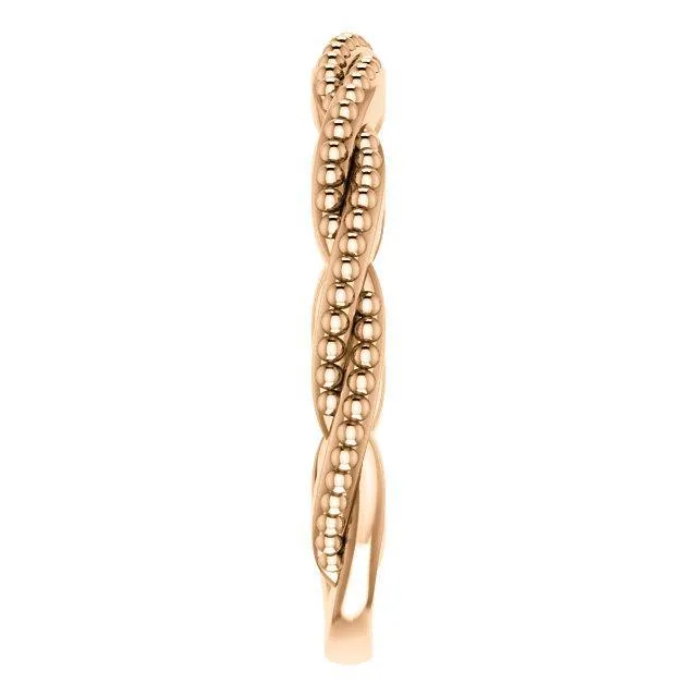 Fire Brilliance Rings Primrose Infinity Beaded Stackable Band