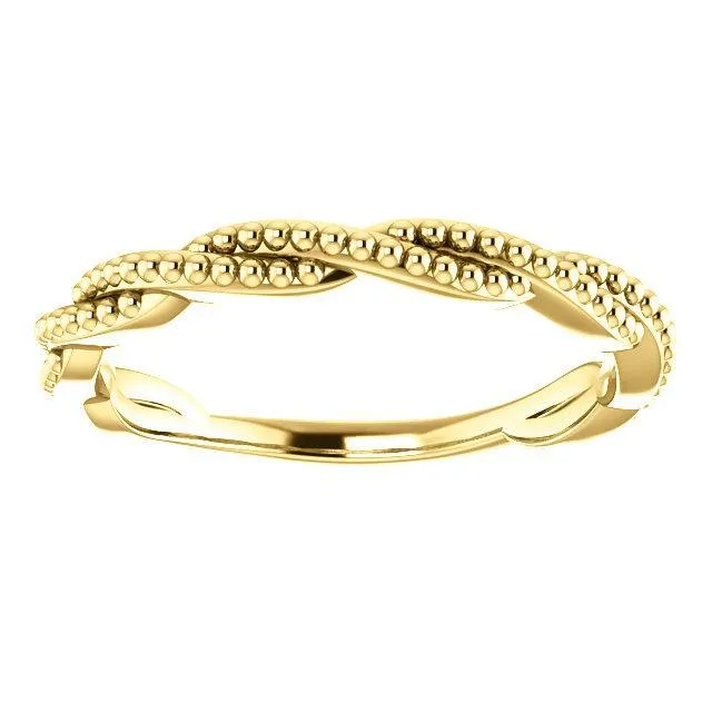 Fire Brilliance Rings Primrose Infinity Beaded Stackable Band