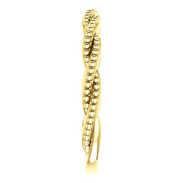 Fire Brilliance Rings Primrose Infinity Beaded Stackable Band