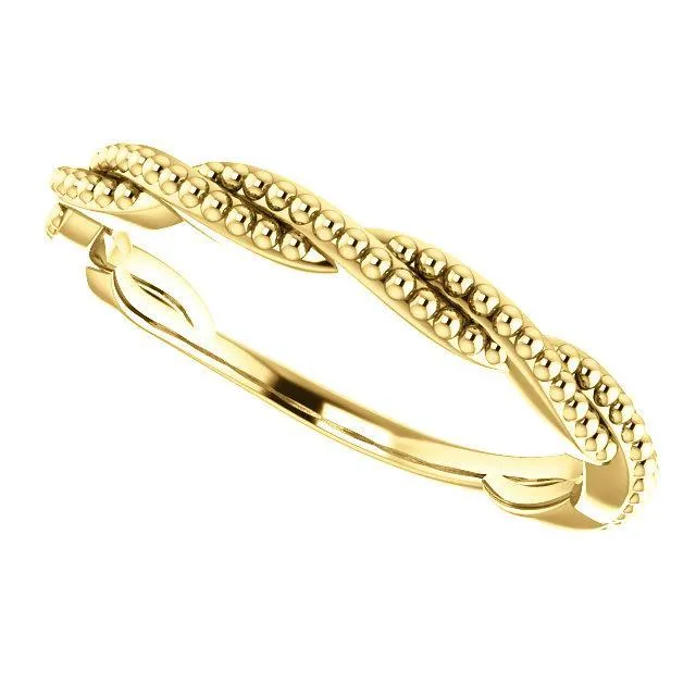 Fire Brilliance Rings Primrose Infinity Beaded Stackable Band
