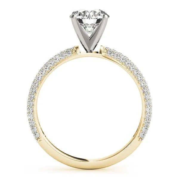 Fire Brilliance Soleil Round Center Stone 4 Prong 34 Eternity Diamond Accent Ring Rings