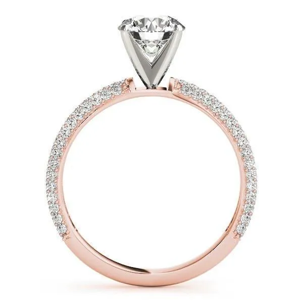 Fire Brilliance Soleil Round Center Stone 4 Prong 34 Eternity Diamond Accent Ring Rings