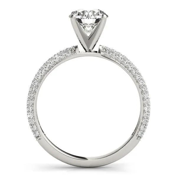 Fire Brilliance Soleil Round Center Stone 4 Prong 34 Eternity Diamond Accent Ring Rings