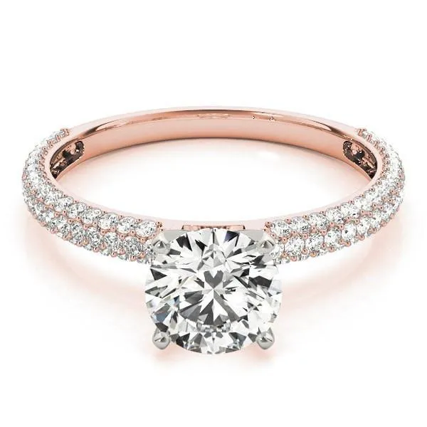 Fire Brilliance Soleil Round Center Stone 4 Prong 34 Eternity Diamond Accent Ring Rings