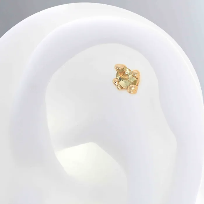 Formidable Yellow Sapphire Pupil Hall Earrings