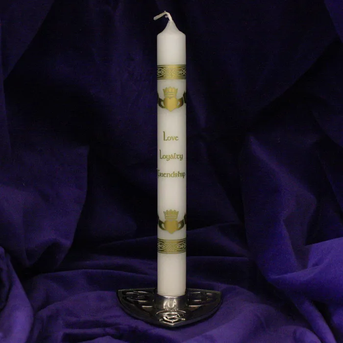 Golden Claddagh 9 Candles 2 Pack Celebration Candles Rings