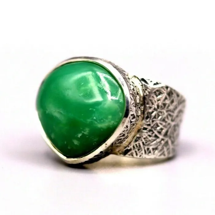 GREEN ONYX STONE CLASSIC 925 SOLID SILVER UNISEX RING BAND INDIA JEWELRY sr89 TRIBAL ORNAMENTS Rings GREEN ONYX STONE CLASSIC 925 SOLID SILVER UNISEX RING BAND INDIA JEWELRY sr89 TRIBAL ORNAMENTS Rings