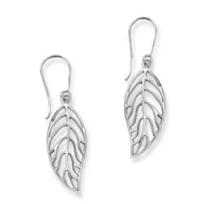 Hamilton Young Earrings Outlander Inspired Autumn Leaf Silver Earrings