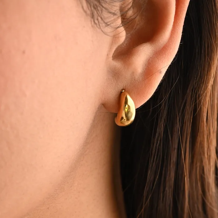Jewelvers 18k GoldFilled Crescent Moon Stud Earrings Earrings