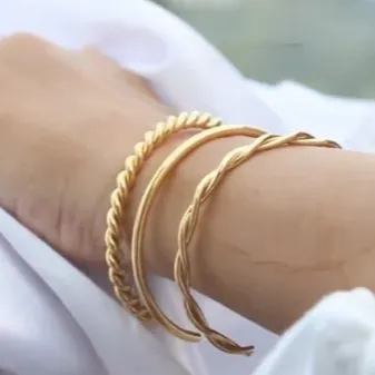 Jewelvers 18K GoldFilled Cuff Bangle Bracelet Bracelets Jewelvers 18K GoldFilled Cuff Bangle Bracelet Bracelets