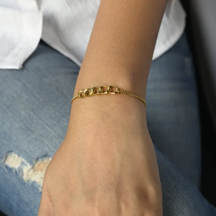 Jewelvers Bracelets 18K GoldFilled Cuban Link Bracelet Jewelvers Bracelets 18K GoldFilled Cuban Link Bracelet