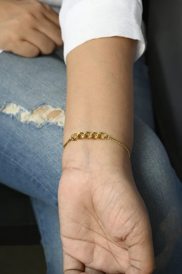Jewelvers Bracelets 18K GoldFilled Cuban Link Bracelet Jewelvers Bracelets 18K GoldFilled Cuban Link Bracelet
