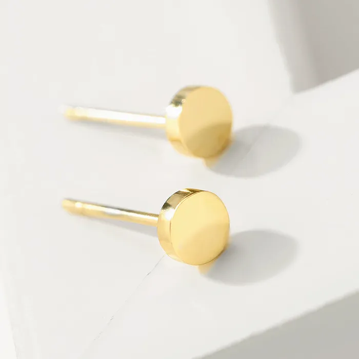Jewelvers Earrings 14K Goldfilled Dainty Disc Studs Jewelvers Earrings 14K Goldfilled Dainty Disc Studs