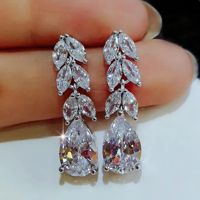 Jewelvers Earrings Water Drop Earrings Cubic Zirconia Earrings