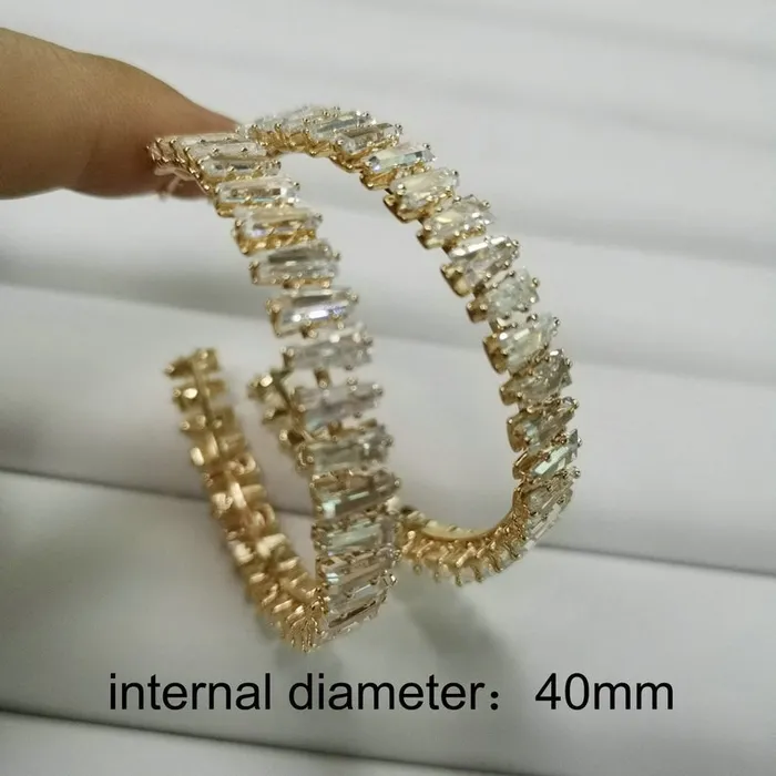 Jewelvers Earrings Zircon Open Hoop Earrings For Women Jewelvers Earrings Zircon Open Hoop Earrings For Women
