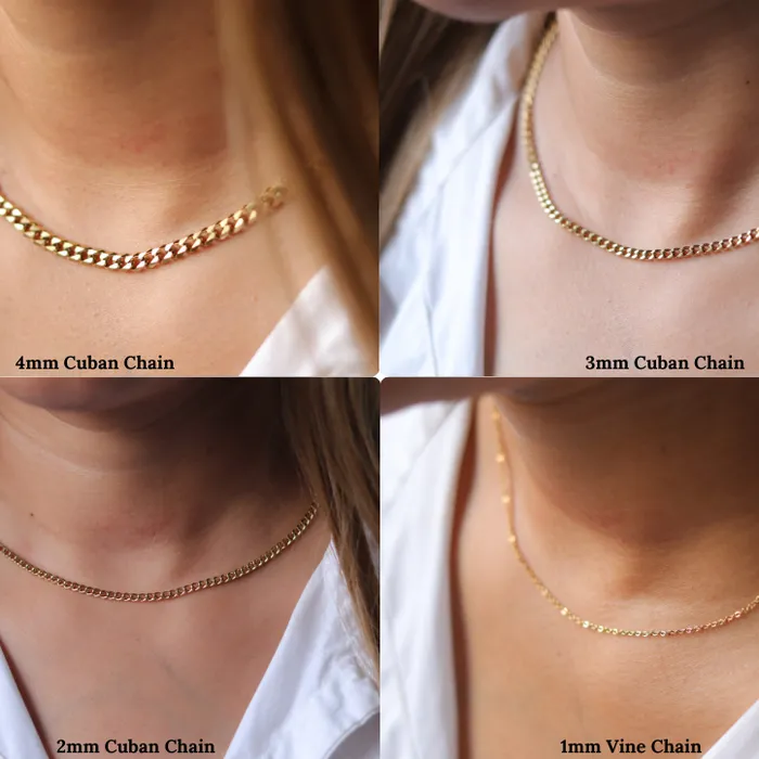 Jewelvers Necklaces 14K GoldFilled Chain Necklaces Jewelvers Necklaces 14K GoldFilled Chain Necklaces