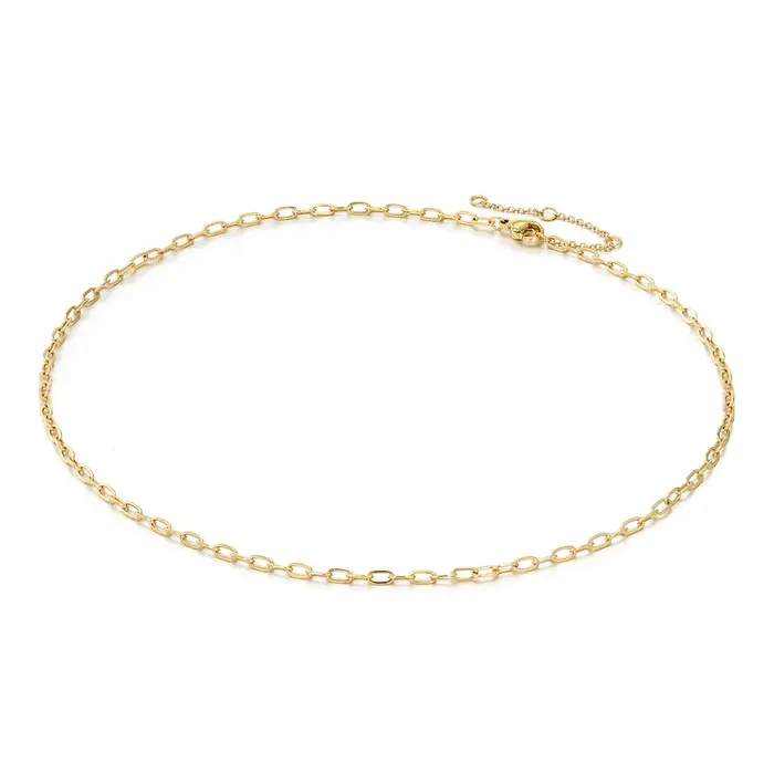 Jewelvers Necklaces 14K GoldFilled Dainty Paperclip Chain Necklace