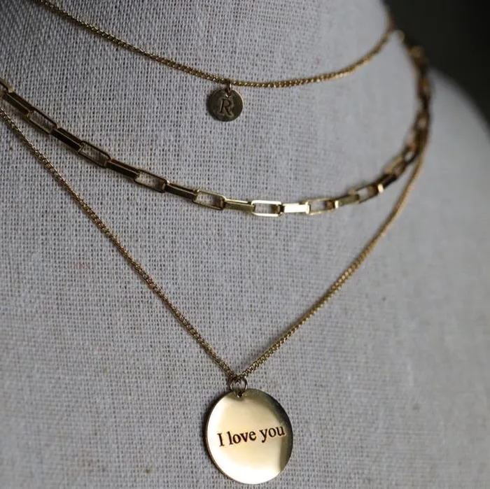 Jewelvers Necklaces Custom Engraved Disc Necklace Jewelvers Necklaces Custom Engraved Disc Necklace