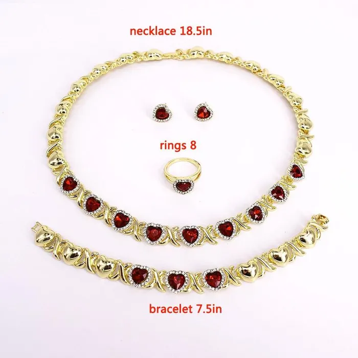 Jewelvers XO Ruby Necklace Set Necklaces Jewelvers XO Ruby Necklace Set Necklaces