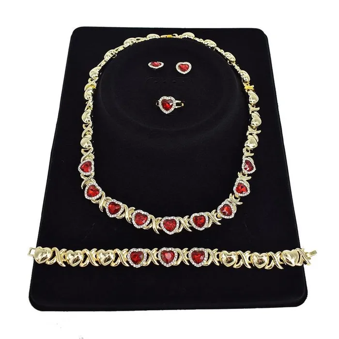 Jewelvers XO Ruby Necklace Set Necklaces Jewelvers XO Ruby Necklace Set Necklaces
